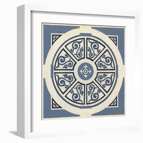 Indigo Motif VIII-June Vess-Framed Art Print