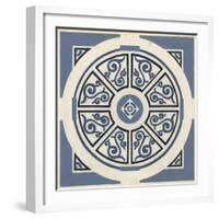 Indigo Motif VIII-June Vess-Framed Art Print