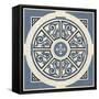 Indigo Motif VIII-June Vess-Framed Stretched Canvas