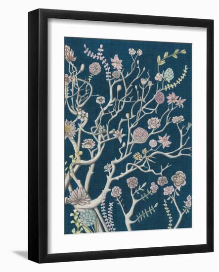 Indigo Night Chinoiserie II-Naomi McCavitt-Framed Art Print