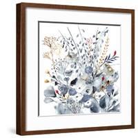 Indigo & Ochre I-Victoria Borges-Framed Art Print