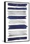 Indigo Paint Streaks-Marcus Prime-Framed Stretched Canvas