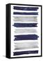 Indigo Paint Streaks-Marcus Prime-Framed Stretched Canvas