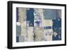 Indigo Patchwork-Tom Reeves-Framed Art Print