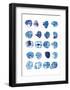 Indigo Pattern-Lesia Binkin-Framed Art Print