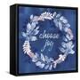 Indigo Petals V-Beth Grove-Framed Stretched Canvas