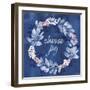 Indigo Petals V-Beth Grove-Framed Art Print