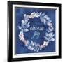 Indigo Petals V-Beth Grove-Framed Art Print