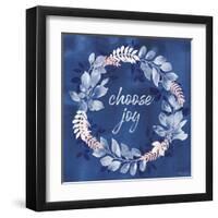 Indigo Petals V-Beth Grove-Framed Art Print