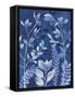 Indigo Petals X-Beth Grove-Framed Stretched Canvas