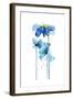 Indigo Poppy 2-Jin Jing-Framed Art Print