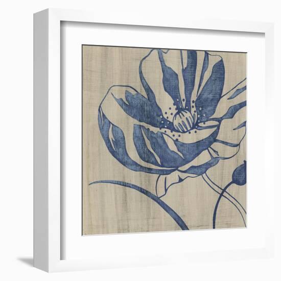 Indigo Poppy-Chariklia Zarris-Framed Art Print