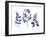 Indigo Pressed Florals I-Studio W-Framed Art Print