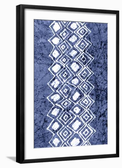 Indigo Primitive Patterns IV-Renee W. Stramel-Framed Art Print