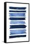 Indigo Rolling Streaks-Marcus Prime-Framed Stretched Canvas