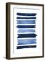 Indigo Rolling Streaks-Marcus Prime-Framed Art Print