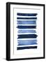 Indigo Rolling Streaks-Marcus Prime-Framed Art Print