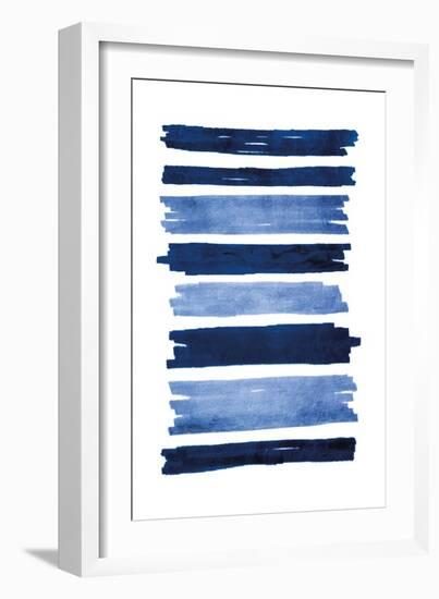 Indigo Rolling Streaks-Marcus Prime-Framed Art Print