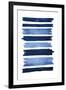 Indigo Rolling Streaks-Marcus Prime-Framed Art Print