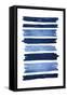 Indigo Rolling Streaks-Marcus Prime-Framed Stretched Canvas