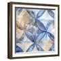 Indigo Rustic Tiles I-Eva Watts-Framed Art Print