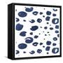 Indigo Scribbles 2-Kimberly Allen-Framed Stretched Canvas