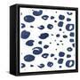 Indigo Scribbles 2-Kimberly Allen-Framed Stretched Canvas