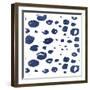 Indigo Scribbles 2-Kimberly Allen-Framed Art Print