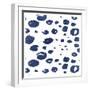 Indigo Scribbles 2-Kimberly Allen-Framed Art Print