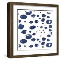 Indigo Scribbles 2-Kimberly Allen-Framed Art Print