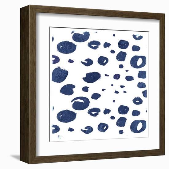 Indigo Scribbles 2-Kimberly Allen-Framed Art Print