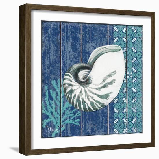 Indigo Sea IV-Paul Brent-Framed Art Print