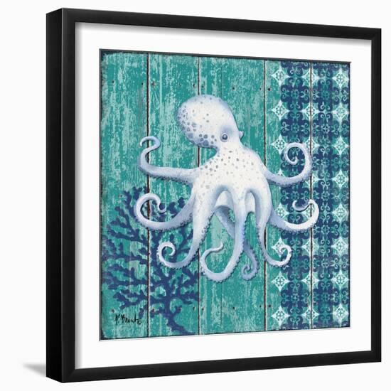 Indigo Sea IX-Paul Brent-Framed Art Print