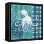 Indigo Sea IX-Paul Brent-Framed Stretched Canvas