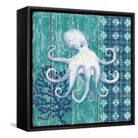 Indigo Sea IX-Paul Brent-Framed Stretched Canvas