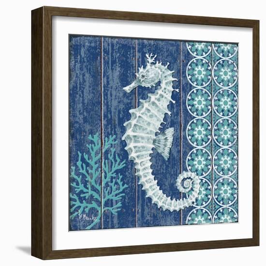 Indigo Sea VI-Paul Brent-Framed Art Print