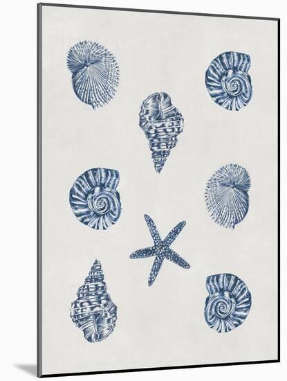 Indigo Shells-Aimee Wilson-Mounted Art Print