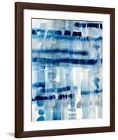 Indigo Stripes No. 1-Hope Bainbridge-Framed Art Print