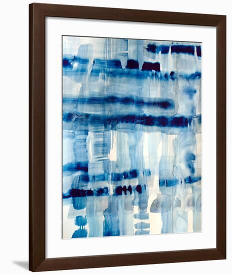 Indigo Stripes No. 1-Hope Bainbridge-Framed Art Print