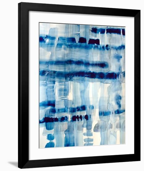 Indigo Stripes No. 1-Hope Bainbridge-Framed Art Print