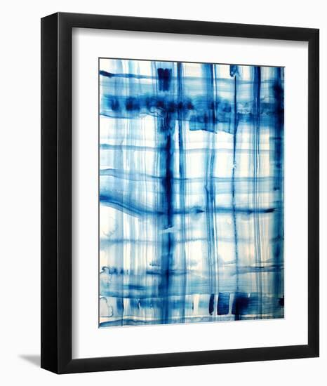 Indigo Stripes No. 2-Hope Bainbridge-Framed Art Print