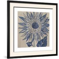 Indigo Sunflower-Chariklia Zarris-Framed Photographic Print