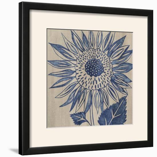 Indigo Sunflower-Chariklia Zarris-Framed Photographic Print