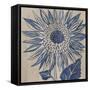 Indigo Sunflower-Chariklia Zarris-Framed Stretched Canvas