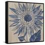 Indigo Sunflower-Chariklia Zarris-Framed Stretched Canvas