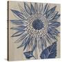 Indigo Sunflower-Chariklia Zarris-Stretched Canvas