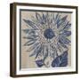 Indigo Sunflower-Chariklia Zarris-Framed Art Print