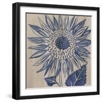 Indigo Sunflower-Chariklia Zarris-Framed Art Print