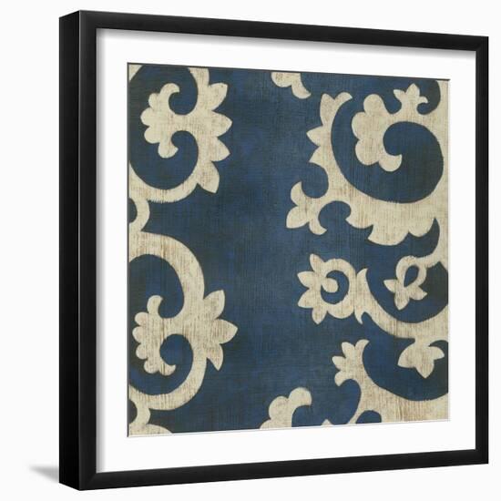 Indigo Suzani IV-Chariklia Zarris-Framed Art Print