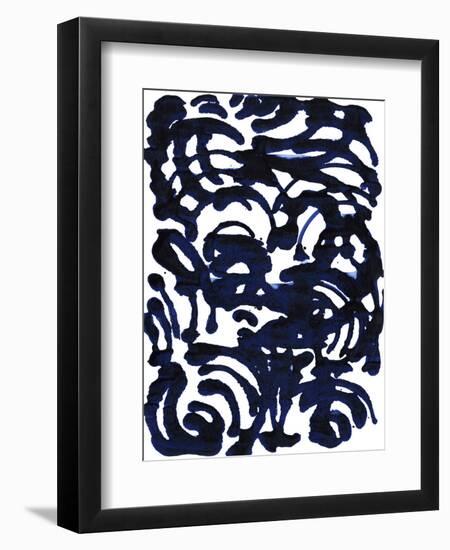 Indigo Swirls II-Jodi Fuchs-Framed Art Print